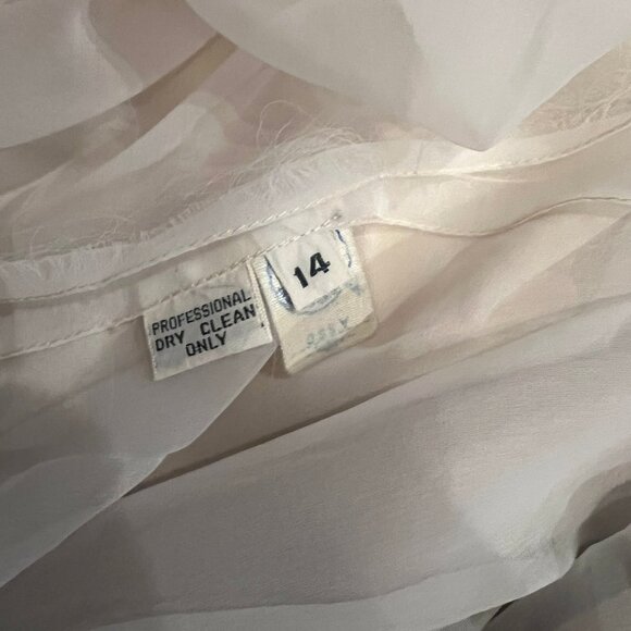 1960'S VINTAGE NEIMAN MARCUS SILK TWO TONE GOWN SIZE 14 - Picture 11 of 12